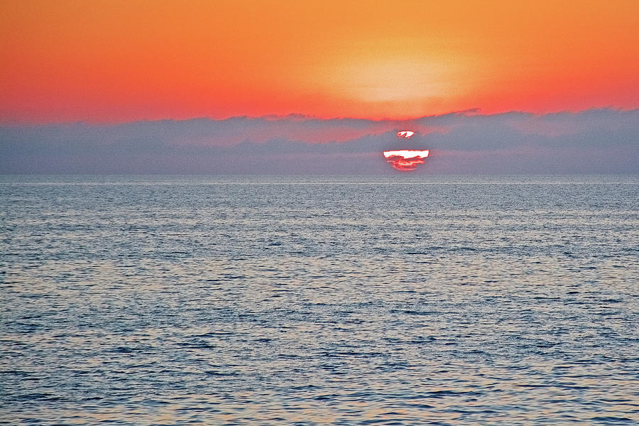 Sunset Over Lake Michigan from North Beach Park in Ottawa County, Michigan  Photograph by Ruth Hager