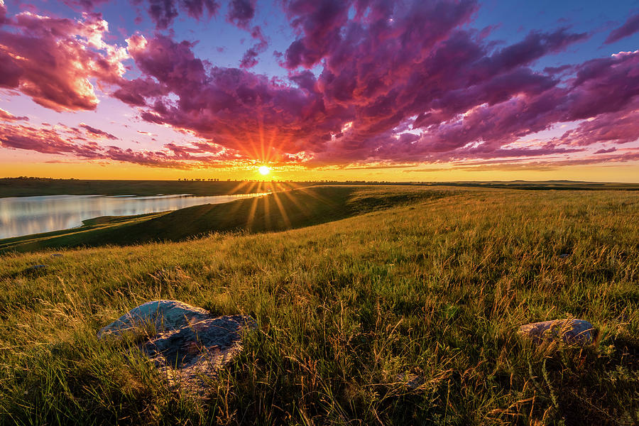 Sunset over Lake Oahe by Andy Crawford Sunset over Lake Oahe by Andy Crawford