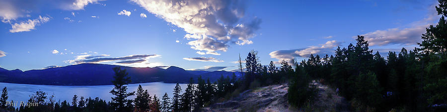 Sunset Photograph - Sunset Over Lake Okanagan by Phil And Karen Rispin
