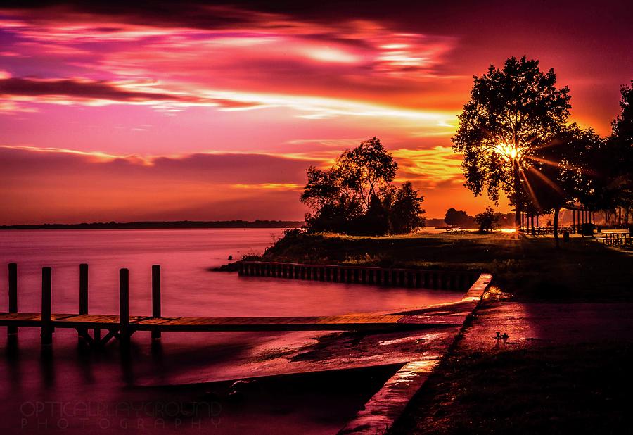 Sunset Over Lake Saint Clair Photograph