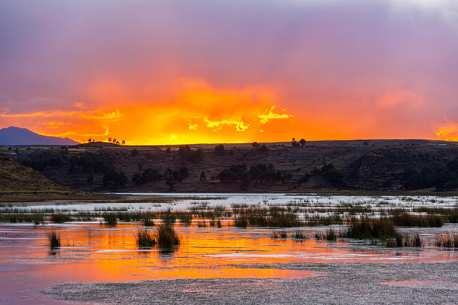Sunset Photograph - Sunset over Lake Umayo by Jess Kraft