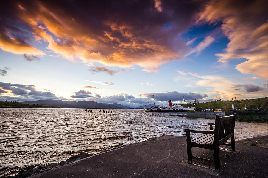Sunset Photograph - Sunset over Loch Lomond by Arianna Petrovan