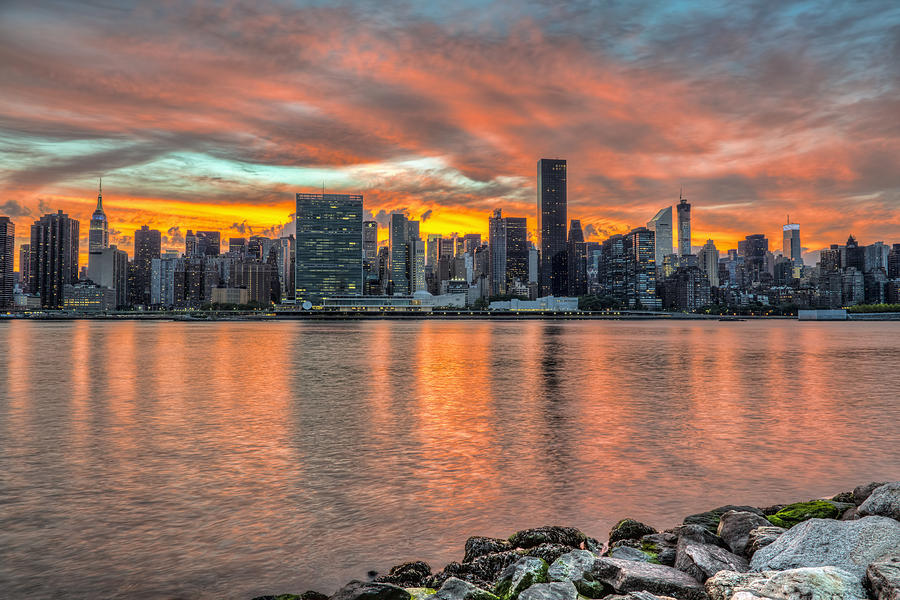 Sunset Over Manhattan, Gantry Plaza Photograph