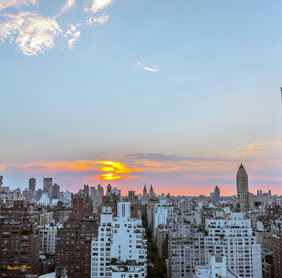 Sunset Over Manhattan Photograph by Madeline Ellis
