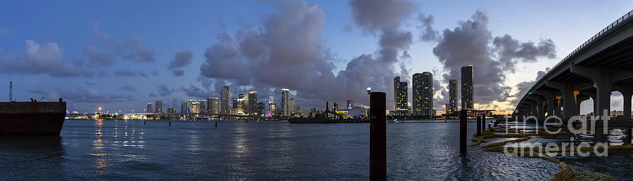 Miami Photograph - Sunset Over Midtown Miami by Lynn Palmer