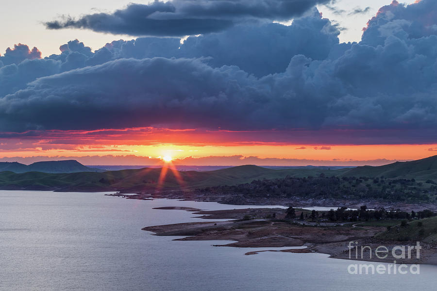 Sunset Over Millerton Lake  Photograph by Vincent Bonafede