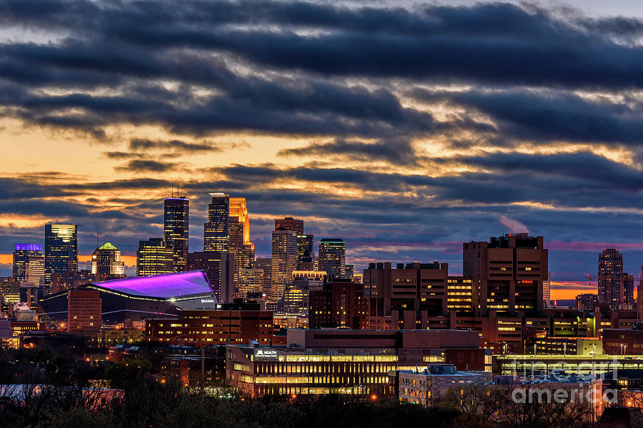 Sunset Over Minneapolis Photograph