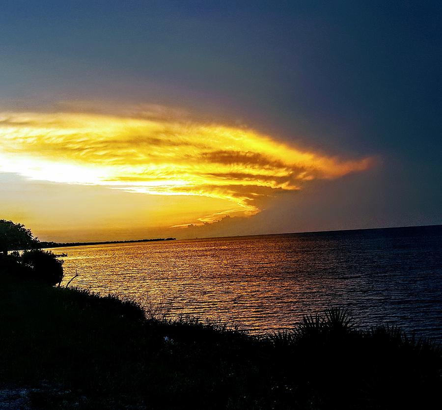 Sunset Over Mobile Bay Digital Art by Rachel Hannah
