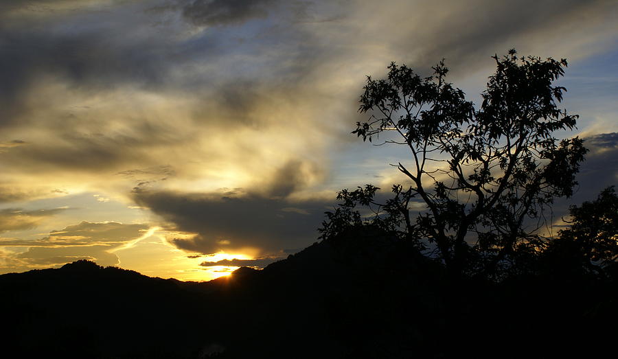 Sunset over Mussoorie 3 Photograph by Padamvir Singh