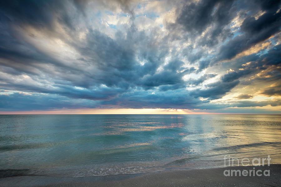 Sunset over Naples Beach Photograph by Brian Jannsen