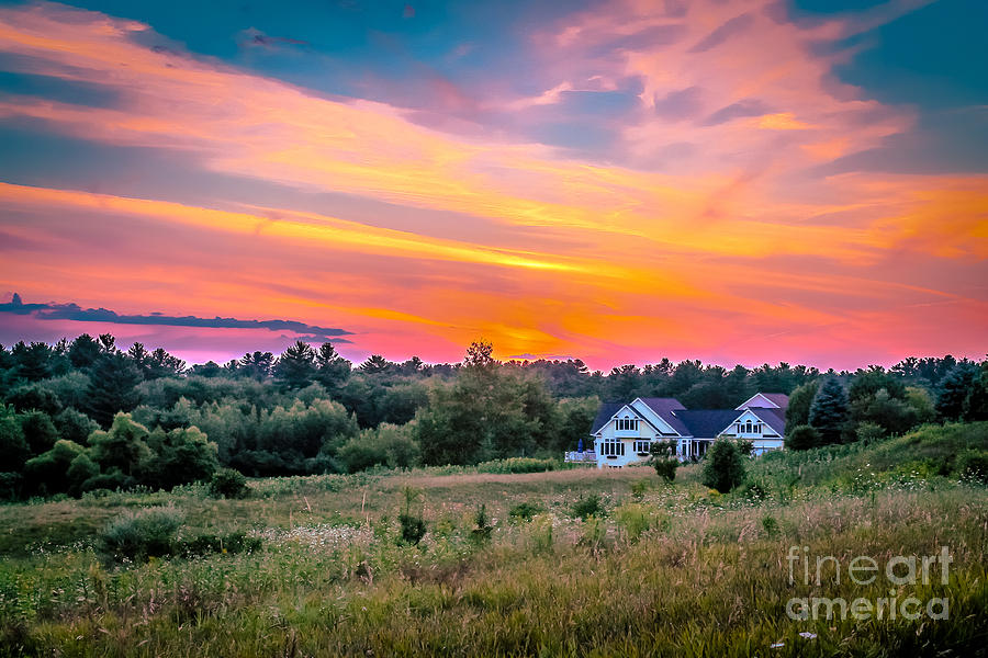 Sunset over New England Photograph by Claudia M Photography