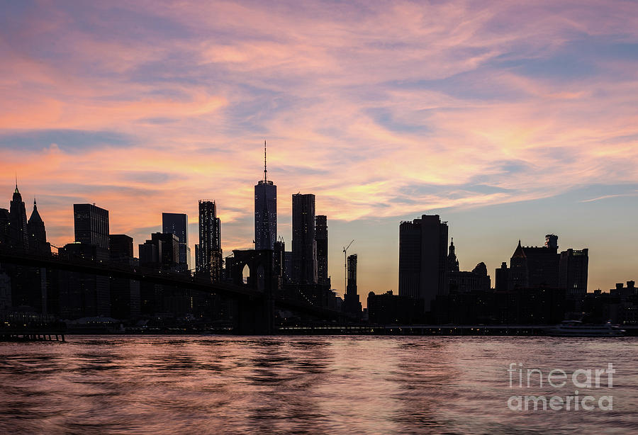 Sunset over New York City 2 Photograph by Didier Marti