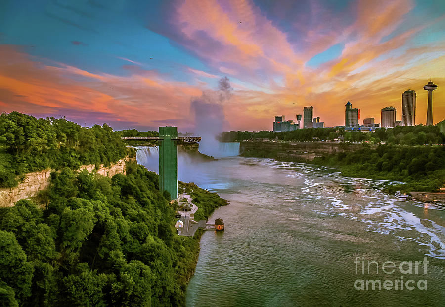 Sunset over Niagara Photograph by Claudia M Photography