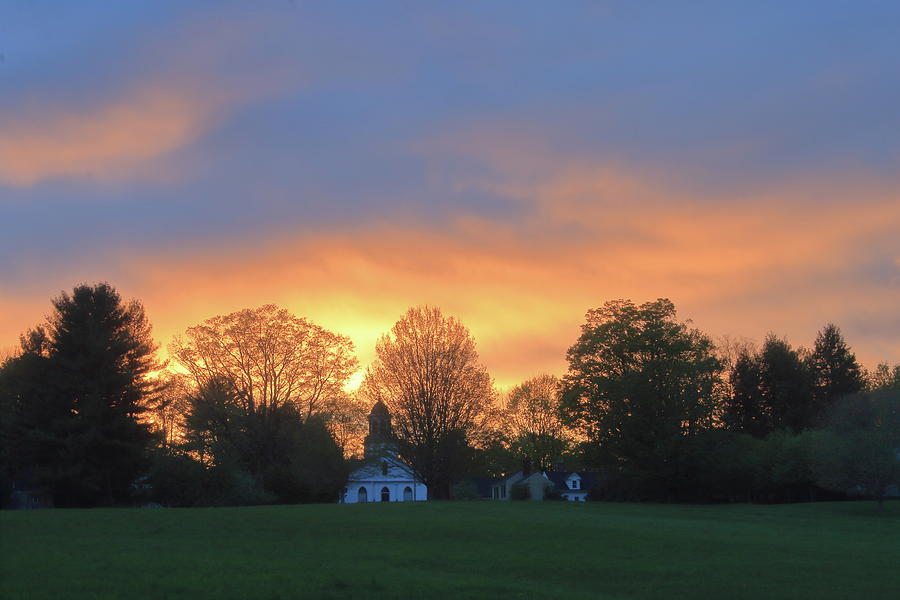 Sunset over North Common Meadow Photograph by John Burk