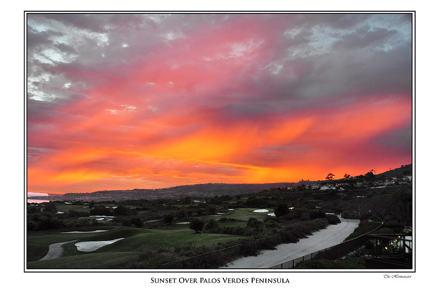 Sunset over Palos Verdes3 Photograph by Herman Hagen