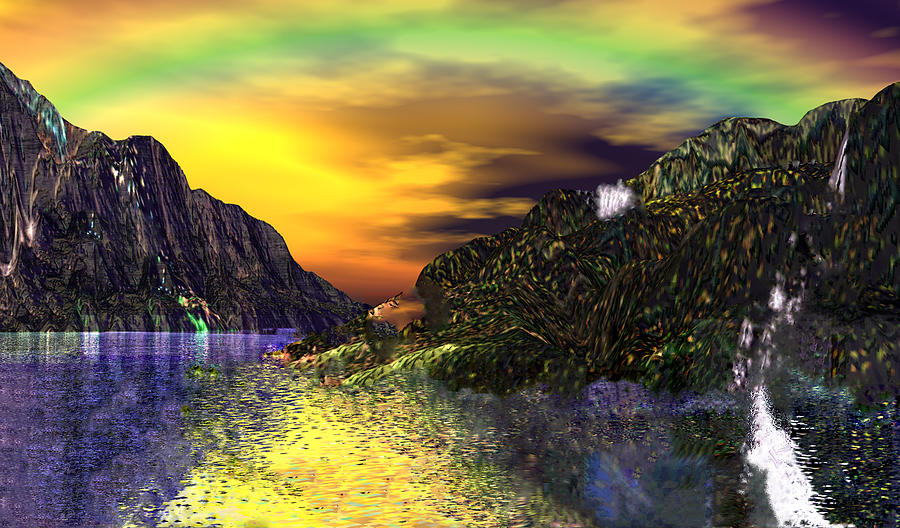 Sunset Over Paradise Digital Art by Rebecca Phillips - Fine Art America