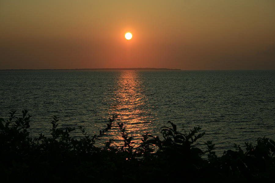 Sunset over Peconic Bay Photograph by Christopher J Kirby