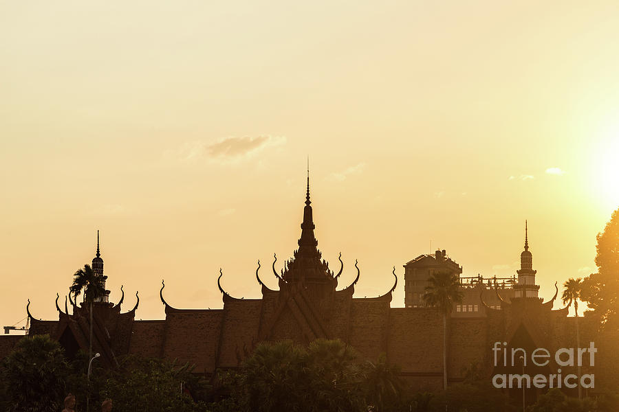 Sunset over Phnom Penh Photograph by Didier Marti