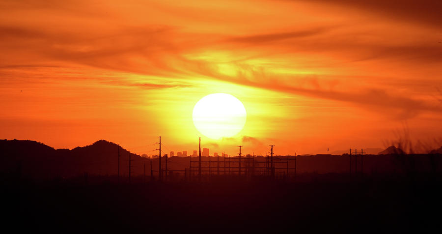 Sunset Over Phoenix Photograph by Ben Foster