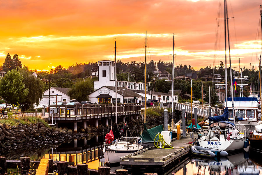 Sunset Over Port Townsend, Washington Photograph by TL Mair