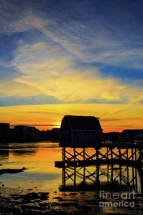 Sunset over Portsmouth New Hampshire Photograph by Edward Fielding