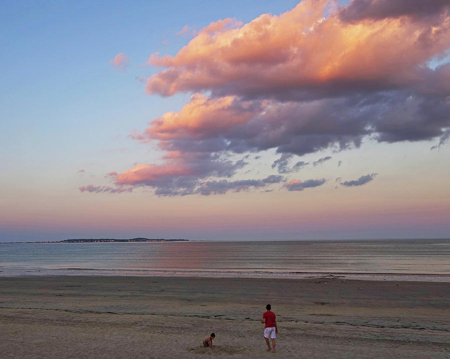 Sunset over Revere Beach Revere MA Photograph by Toby McGuire