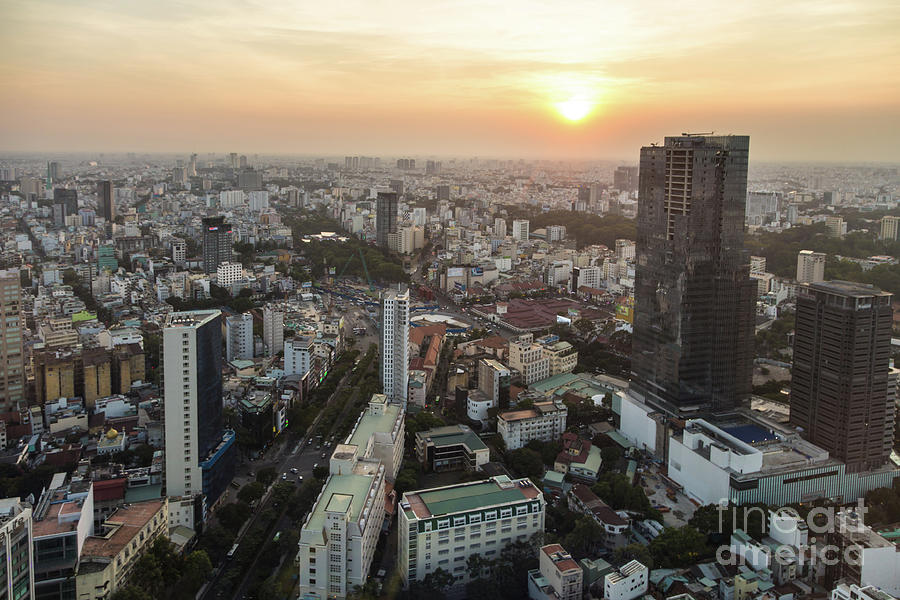 Sunset over Saigon Photograph by Didier Marti
