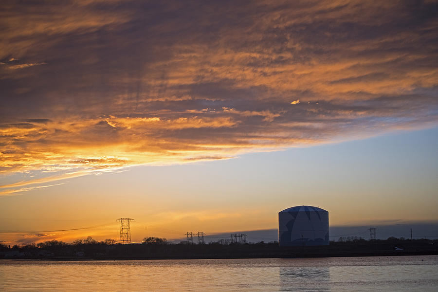 Sunset over Salem Harbor Salem MA 2 Photograph by Toby McGuire
