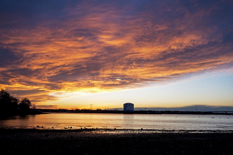 Sunset over Salem Harbor Salem MA Photograph by Toby McGuire
