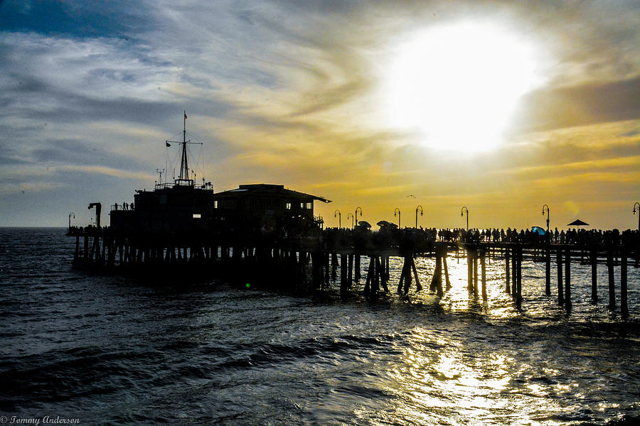 Sunset over Santa Monica Pier Photograph by Tommy Anderson