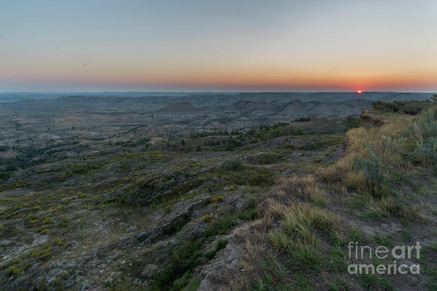 Sunset Over Teddy Roosevelt National Park Photograph