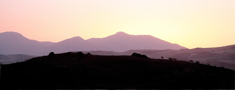 Sunset over the Andalucian mountains near Villanueva de la Concepcion Photograph by Mal Bray