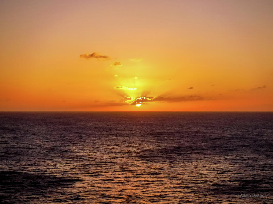 Sunset Over The Caribbean 3 Photograph by Adam DeAnda - Fine Art America