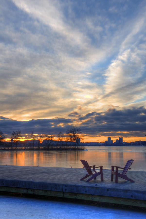 Sunset Over The Charles River - Boston Photograph by Joann Vitali