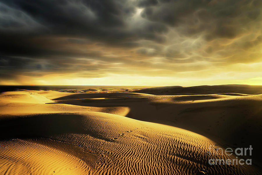 Sunset over the Dunes Photograph by Paul Woodford