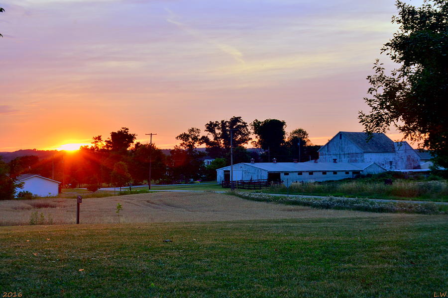Sunset Over The Farm Photograph by Lisa Wooten