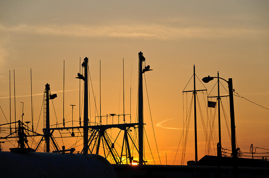 Sunset Over the Fleet Photograph by Louis Dallara