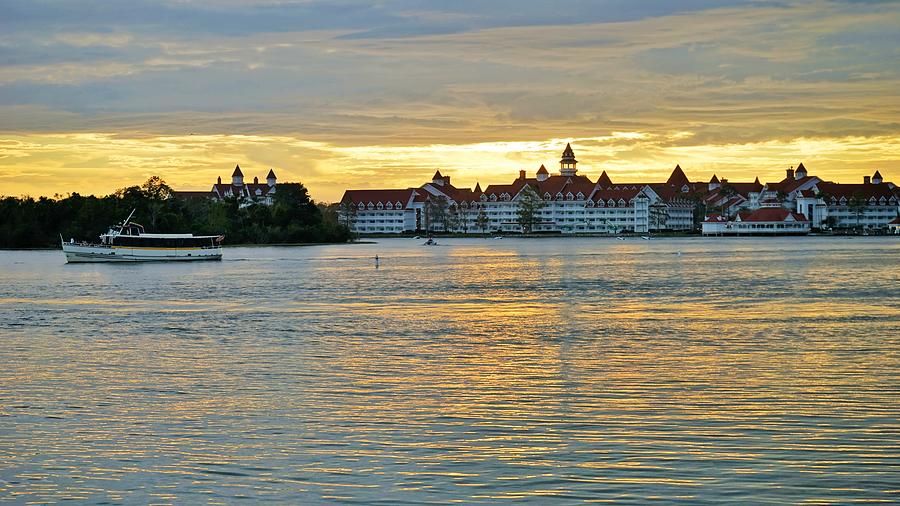 Sunset Over The Grand Floridian Digital Art by Barkley Simpson