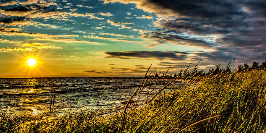 Sunset over the Great Lake Photograph by Nick Zelinsky Jr
