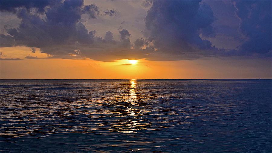 Sunset Over the Gulf Of Mexico Photograph by Carol Bradley