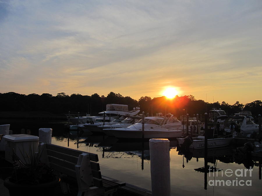 Sunset Over the Marina  Photograph by Deborah A Andreas