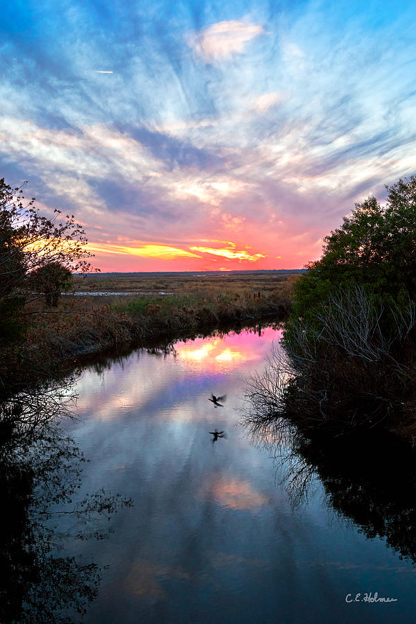 Sunset Over The Marsh Photograph by Christopher Holmes