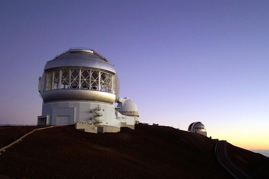 Sunset Over The Mauna Kea Observatories On Kona Photograph