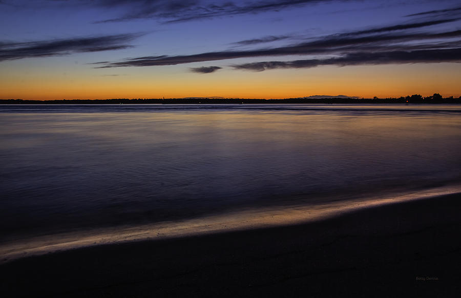 Sunset Photograph - Sunset Over The Merrimack River Plum Island by Betty Denise