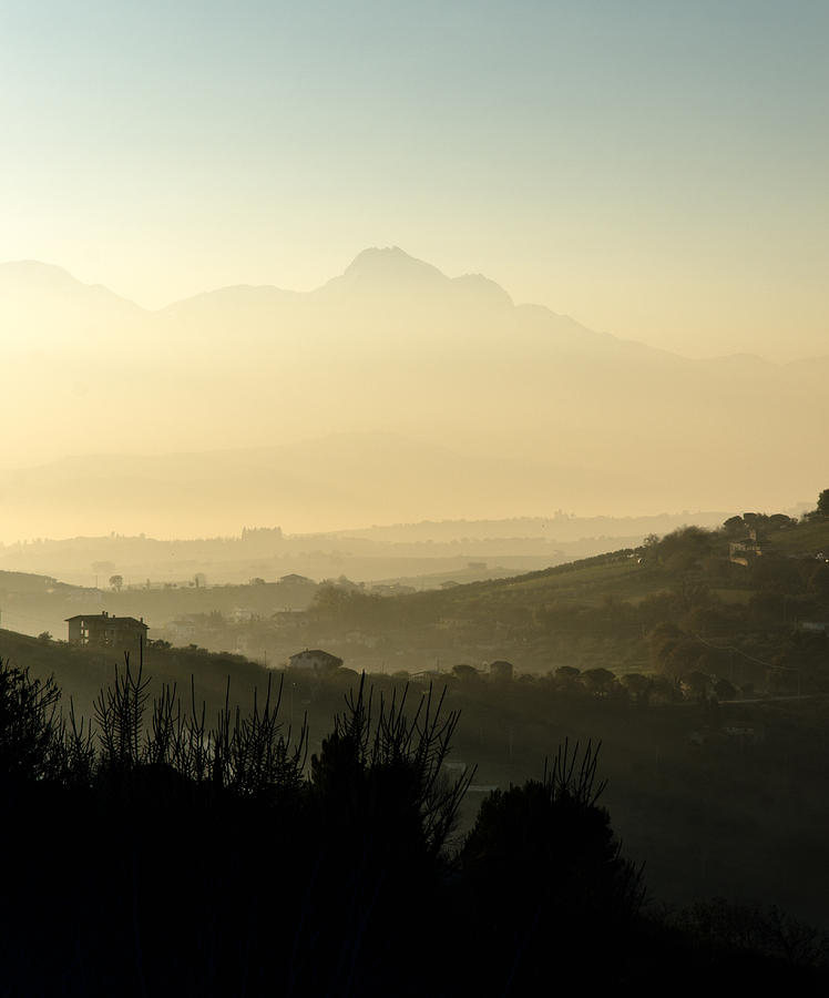 Sunset over the mountains of italy Photograph by AM FineArtPrints
