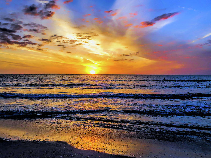 Sunset over the Ocean Photograph by A H Kuusela
