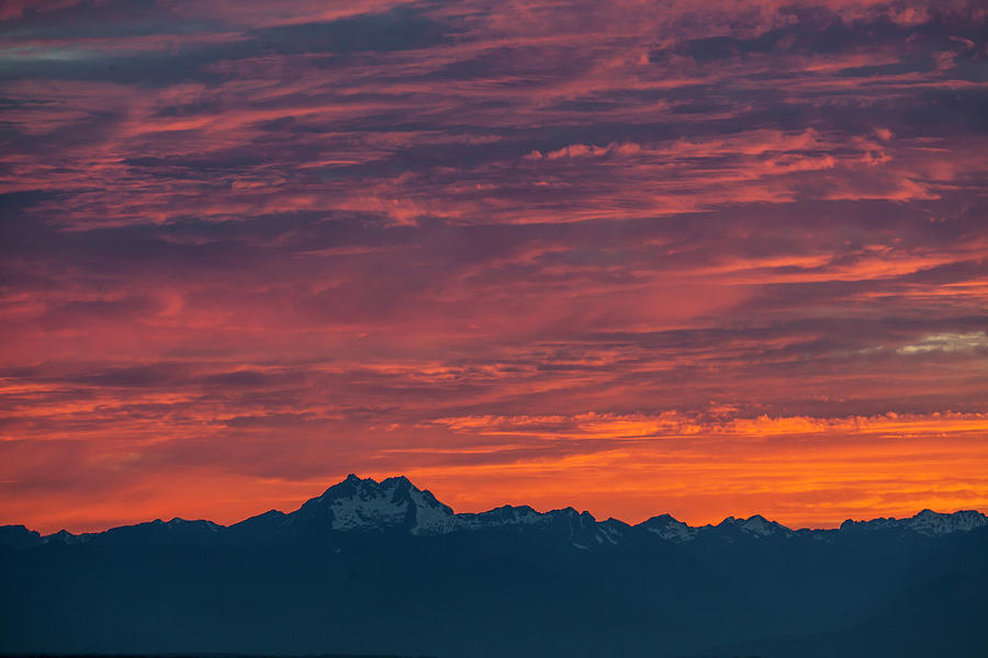 Sunset over the Olympics Photograph by Matt McDonald