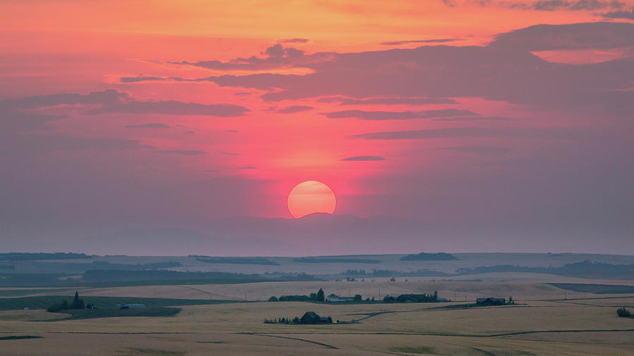 Sunset Over The Plains Photograph