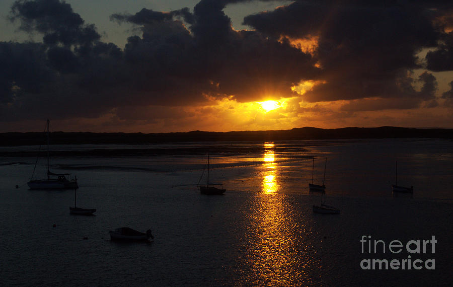 Sunset Photograph - Sunset over the receding Tide  by Pete Moyes