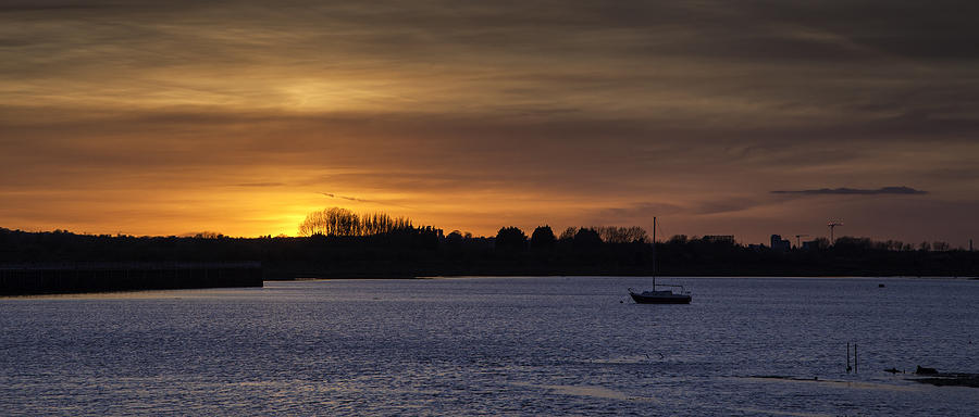 Sunset Photograph - Sunset Over the River by Nigel Jones